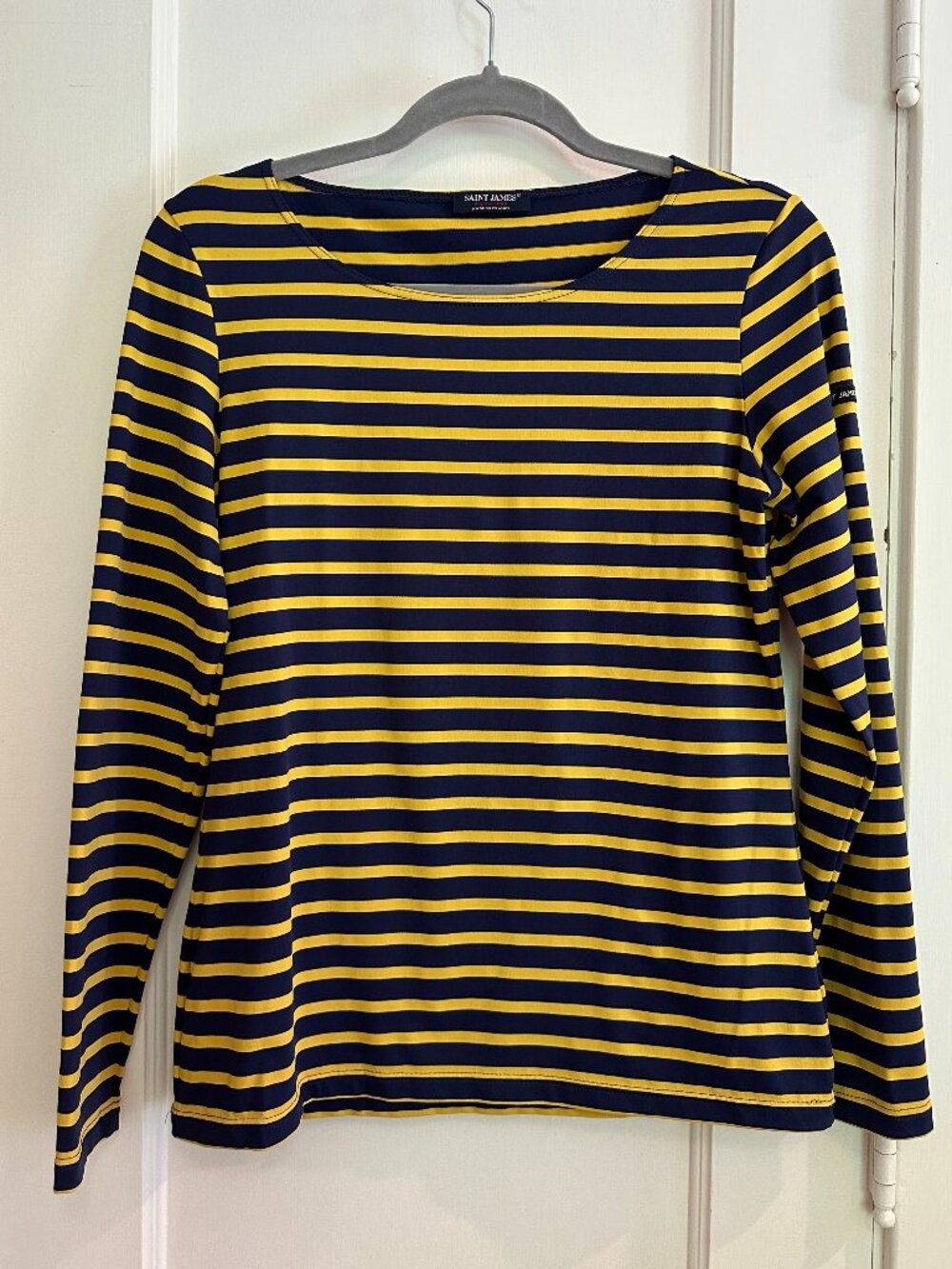 Saint James anti-UV RARE LONG SLEEVE breton stripe top / approx fit US sz 6-8